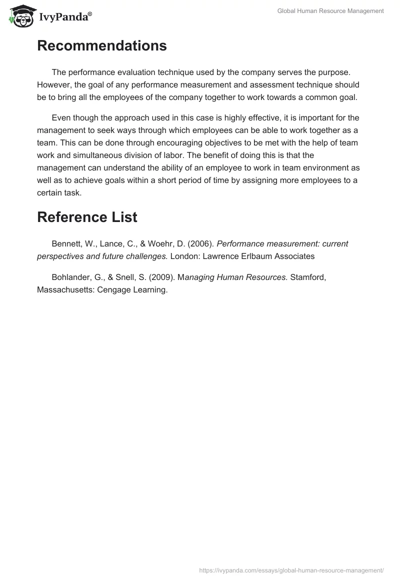 Global Human Resource Management. Page 4