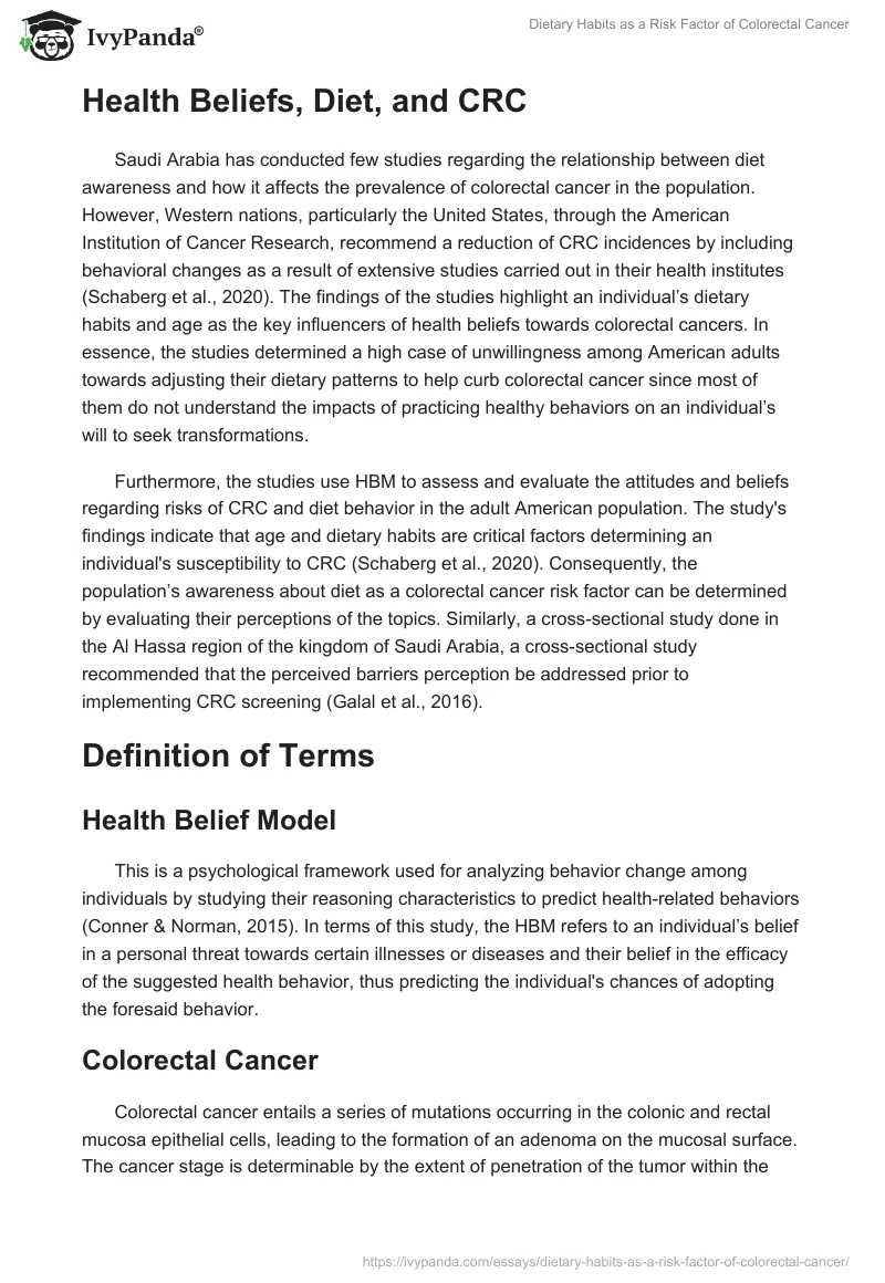 Dietary Habits as a Risk Factor of Colorectal Cancer. Page 4
