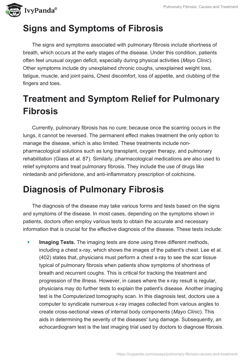 Pulmonary Fibrosis: Causes and Treatment. Page 2