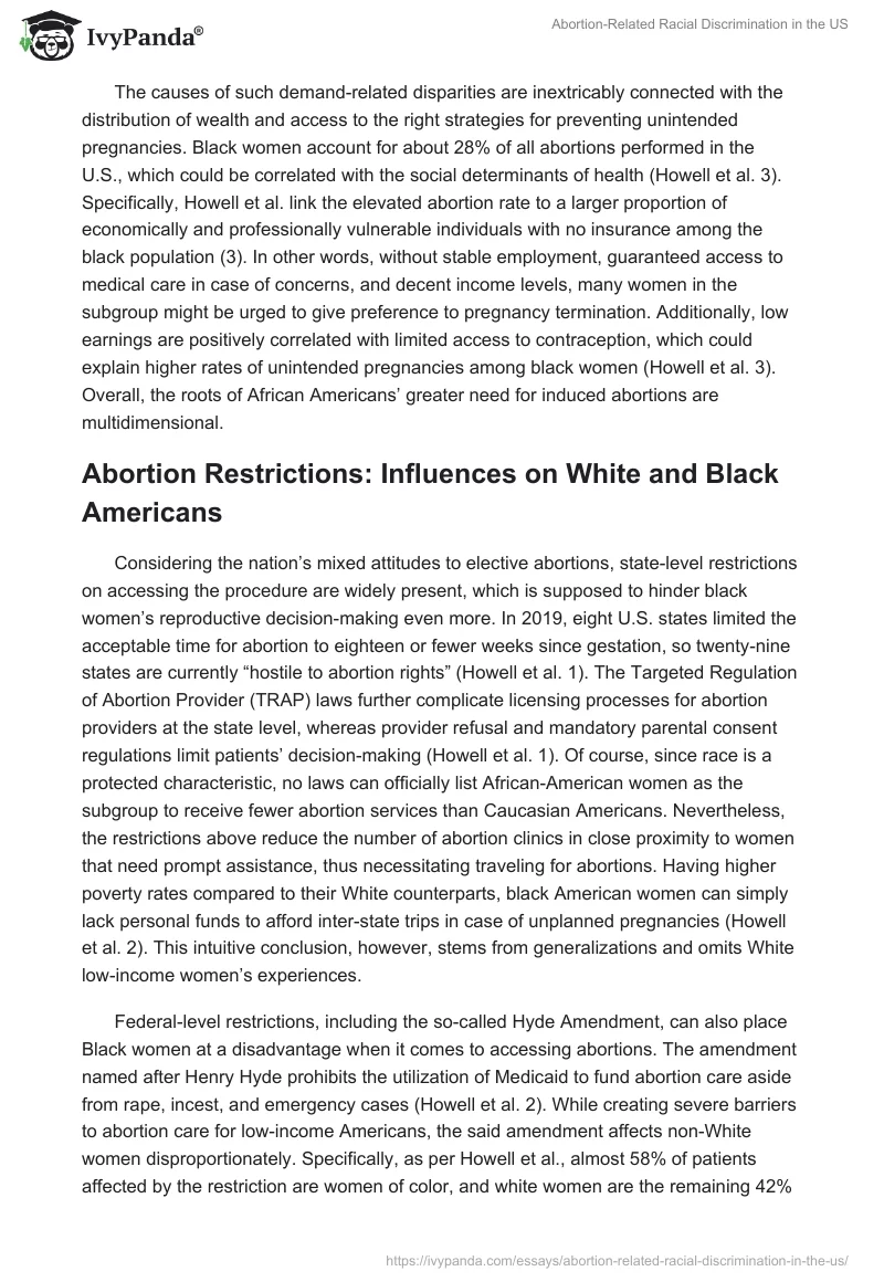 Abortion-Related Racial Discrimination in the US. Page 2