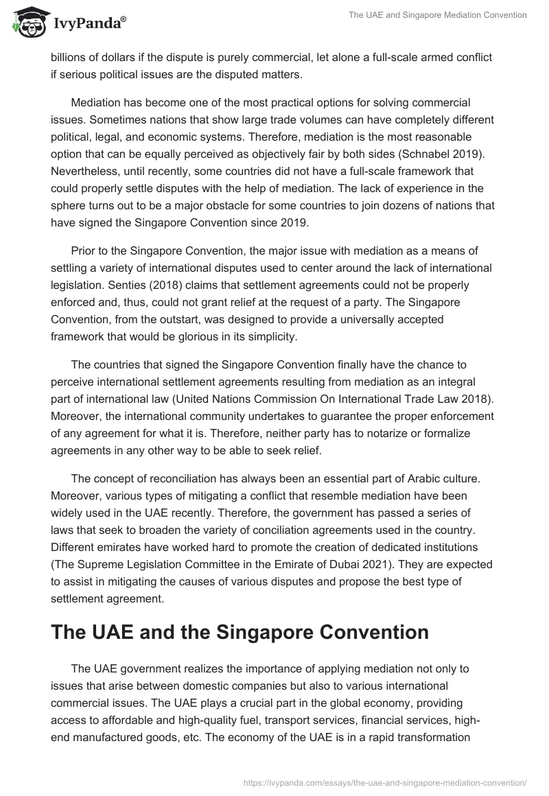 The UAE and Singapore Mediation Convention. Page 2