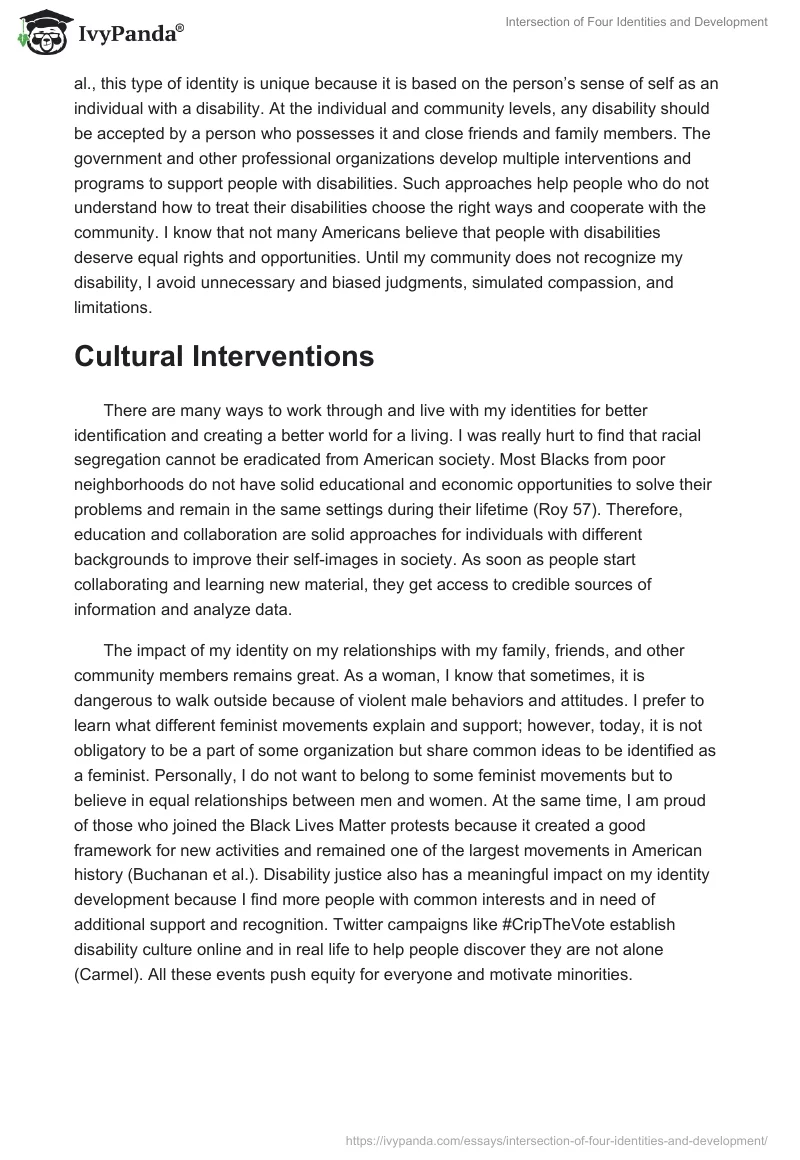 Intersection of Four Identities and Development. Page 3