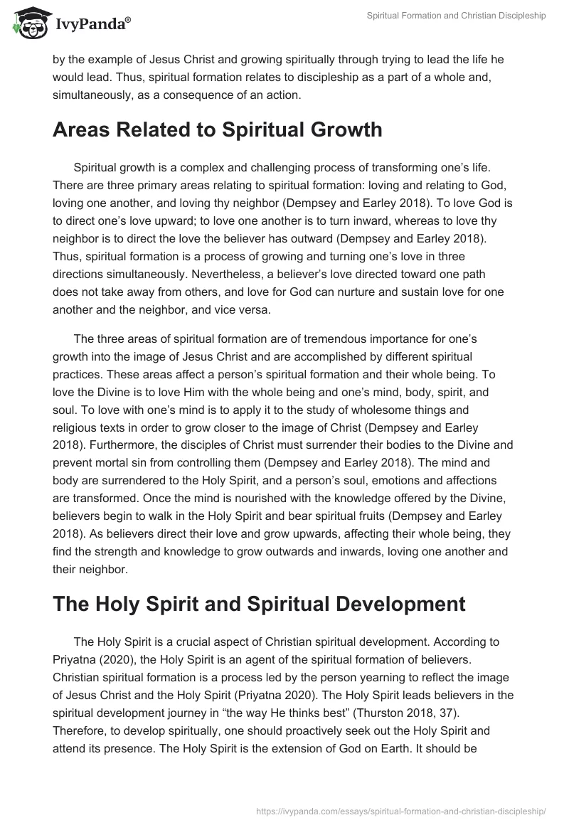 Spiritual Formation and Christian Discipleship. Page 2
