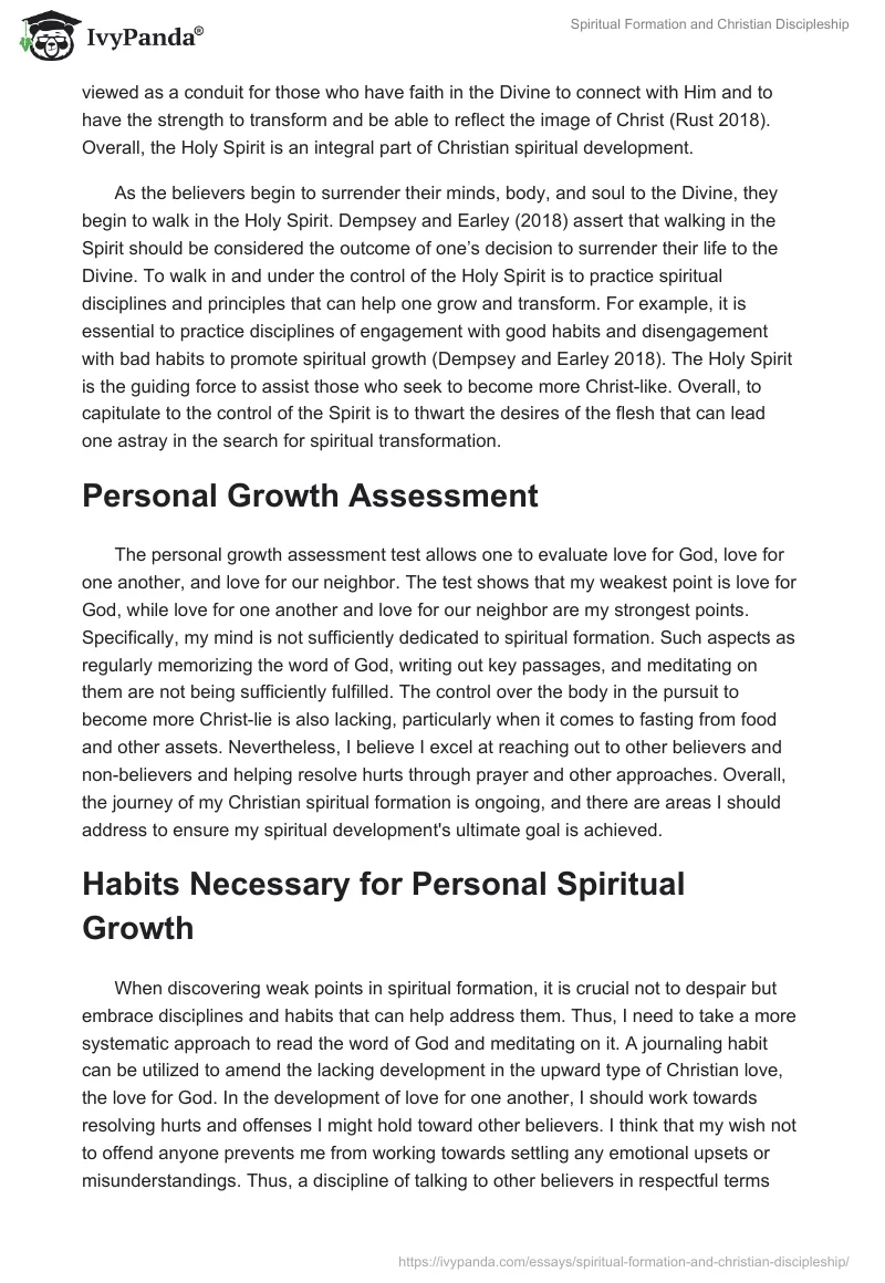 Spiritual Formation and Christian Discipleship. Page 3