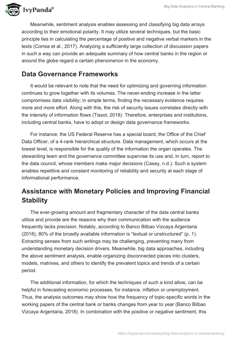 Big Data Analytics in Central Banking. Page 2