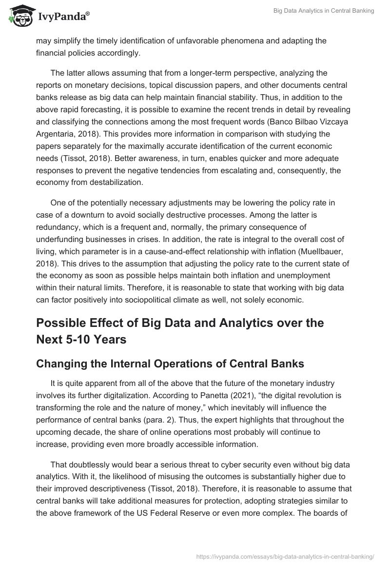 Big Data Analytics in Central Banking. Page 3