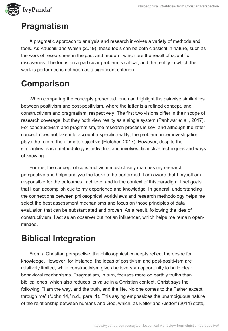 Philosophical Worldview From Christian Perspective. Page 2