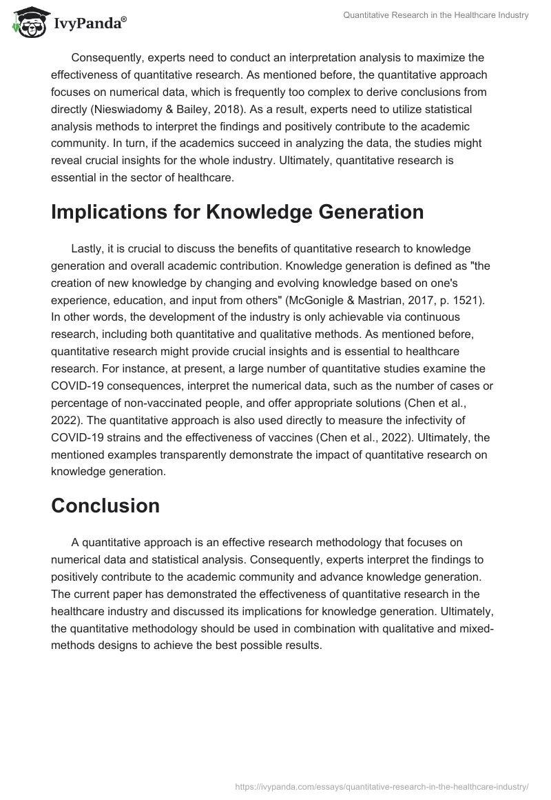 Quantitative Research in the Healthcare Industry. Page 2
