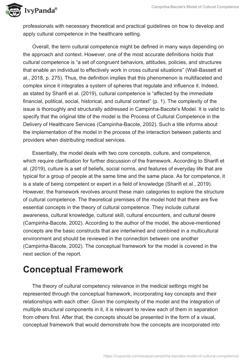 Campinha-Bacote's Model of Cultural Competence. Page 2