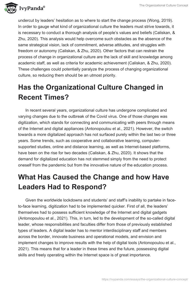 The Organizational Culture Concept. Page 2