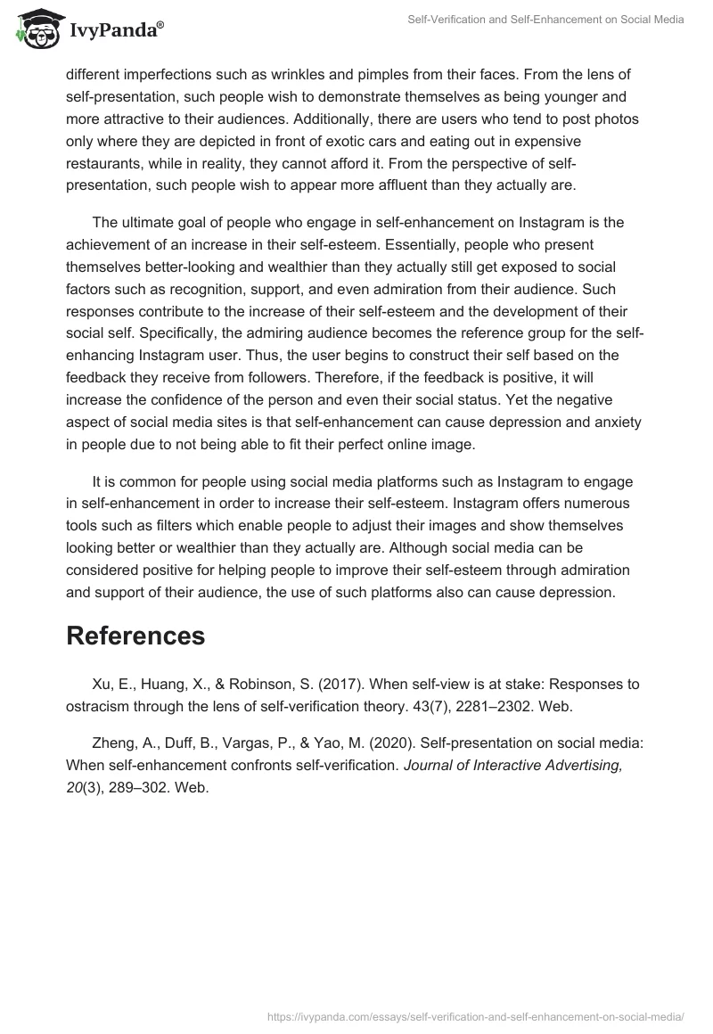 Self-Verification and Self-Enhancement on Social Media. Page 2