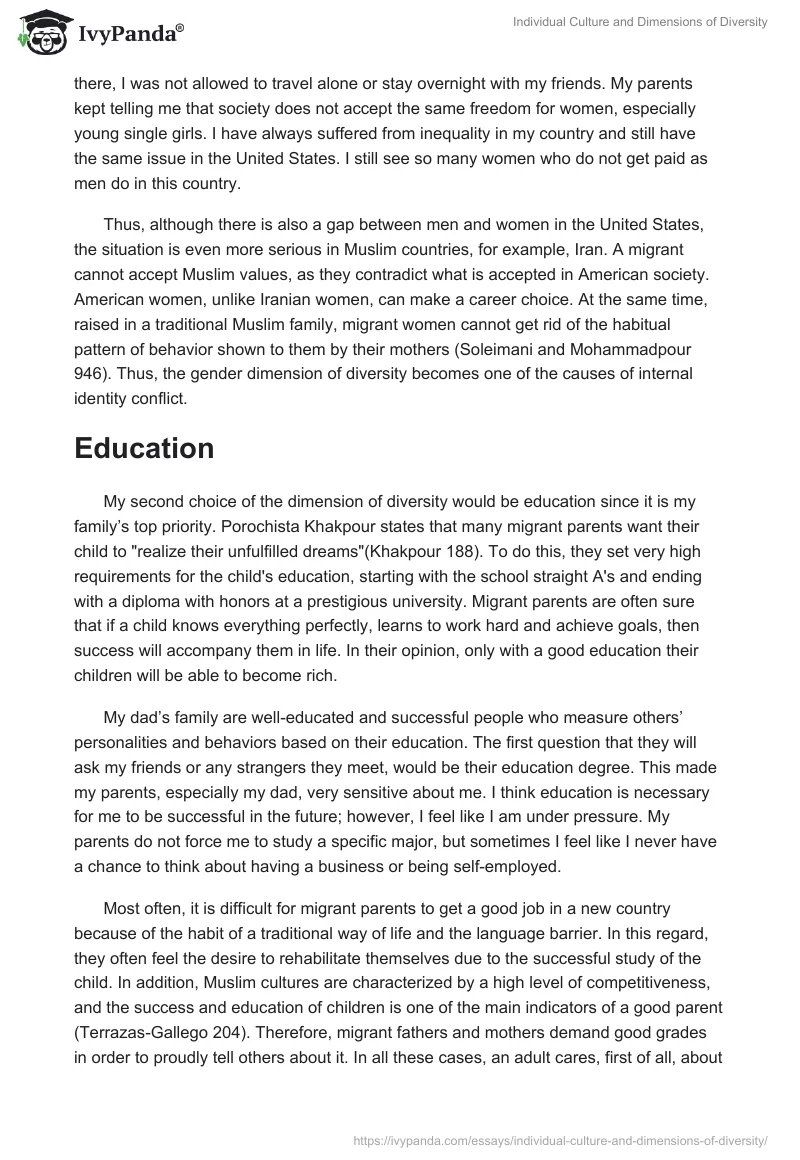 Individual Culture and Dimensions of Diversity. Page 2