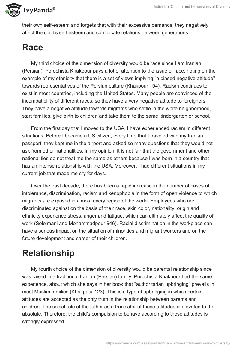 Individual Culture and Dimensions of Diversity. Page 3