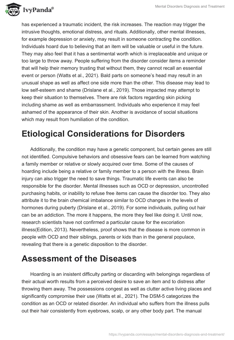 Mental Disorders Diagnosis and Treatment. Page 2