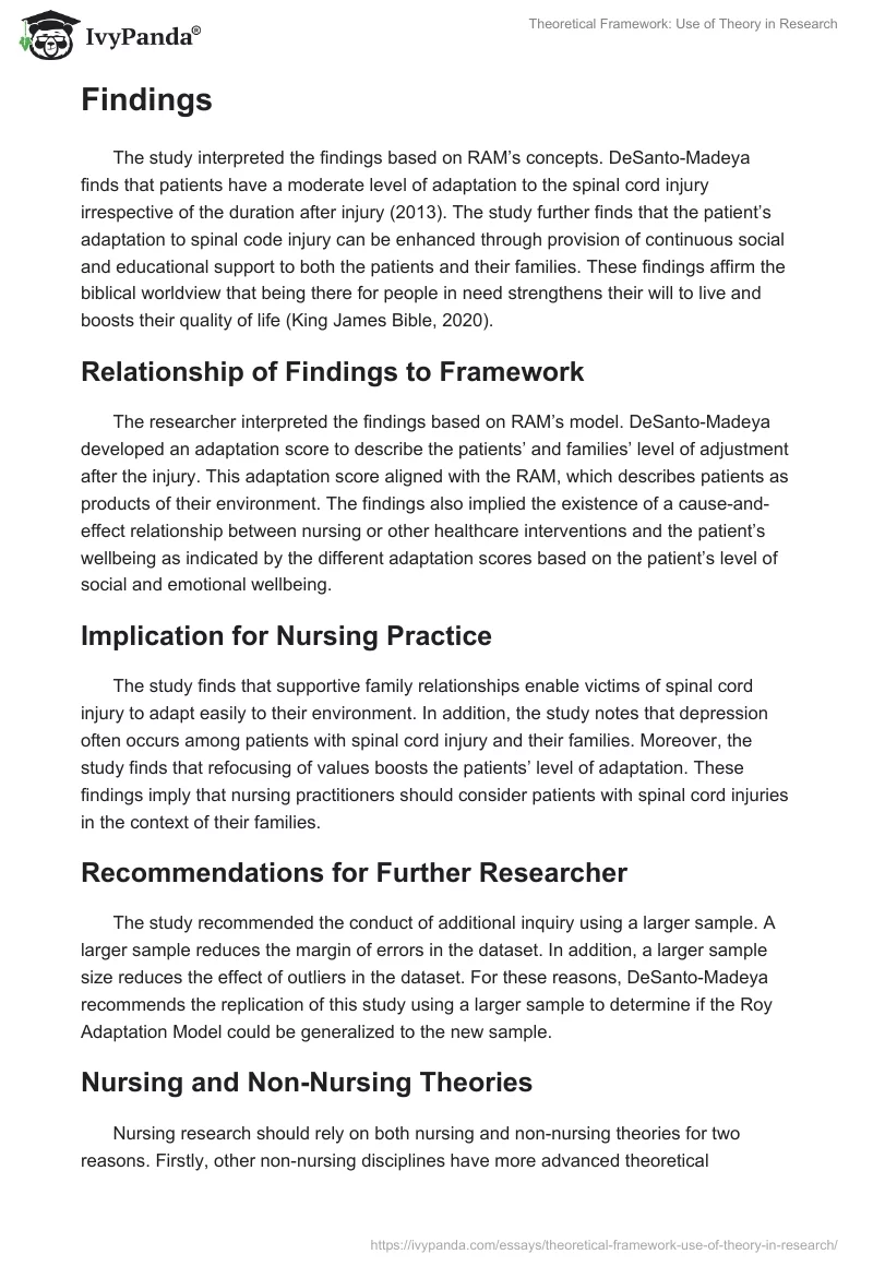 Theoretical Framework: Use of Theory in Research. Page 4