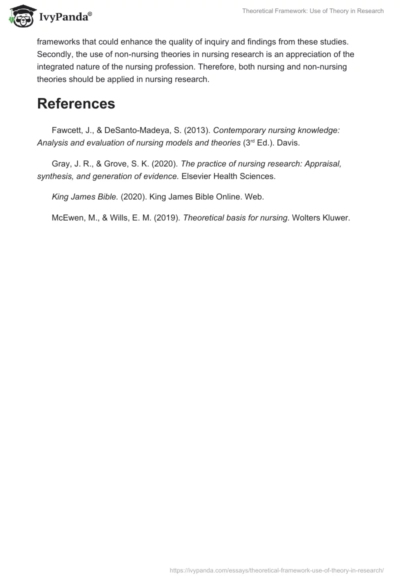 Theoretical Framework: Use of Theory in Research. Page 5
