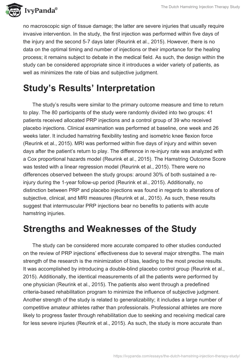 The Dutch Hamstring Injection Therapy Study. Page 2