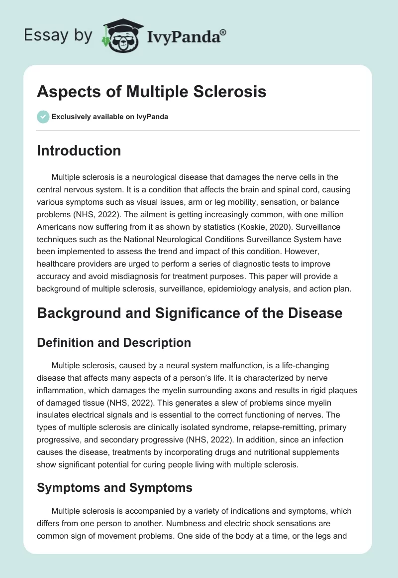 Aspects of Multiple Sclerosis. Page 1