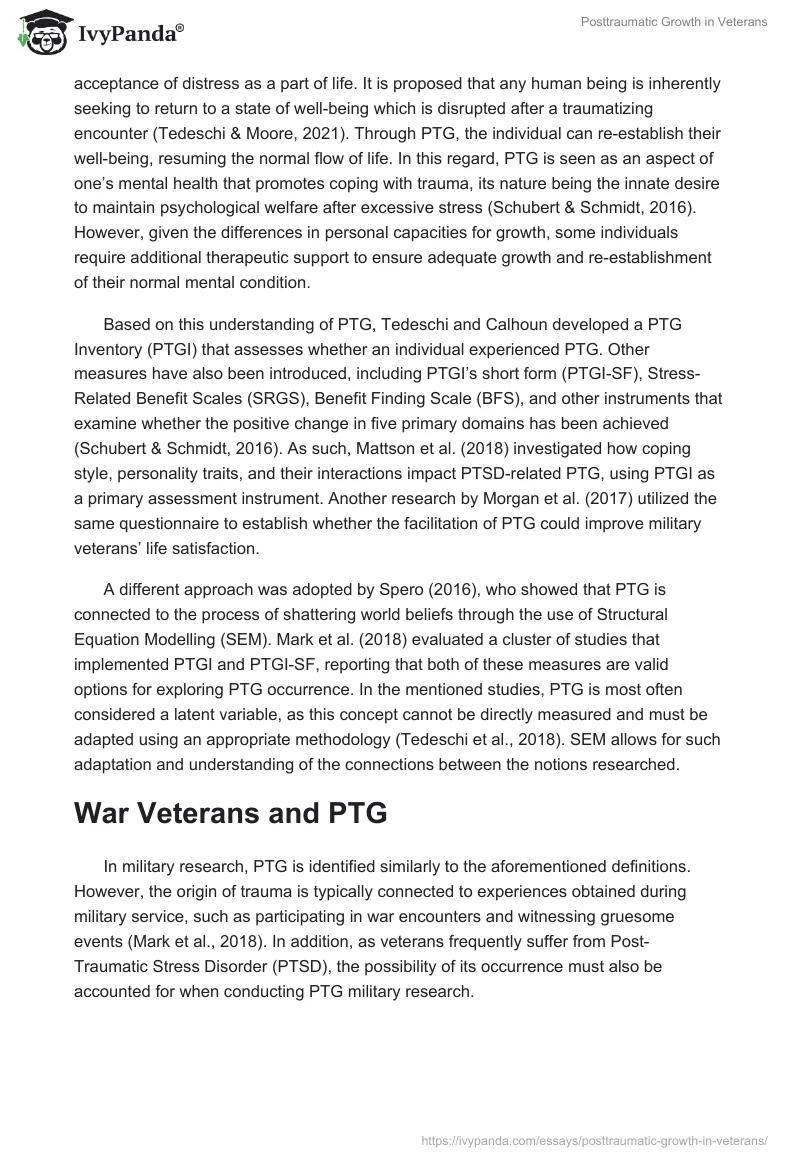 Posttraumatic Growth in Veterans. Page 4