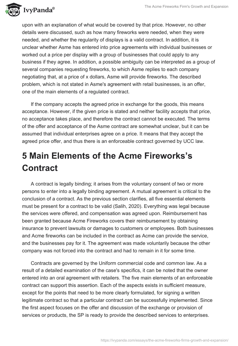 The Acme Fireworks Firm's Growth and Expansion. Page 4