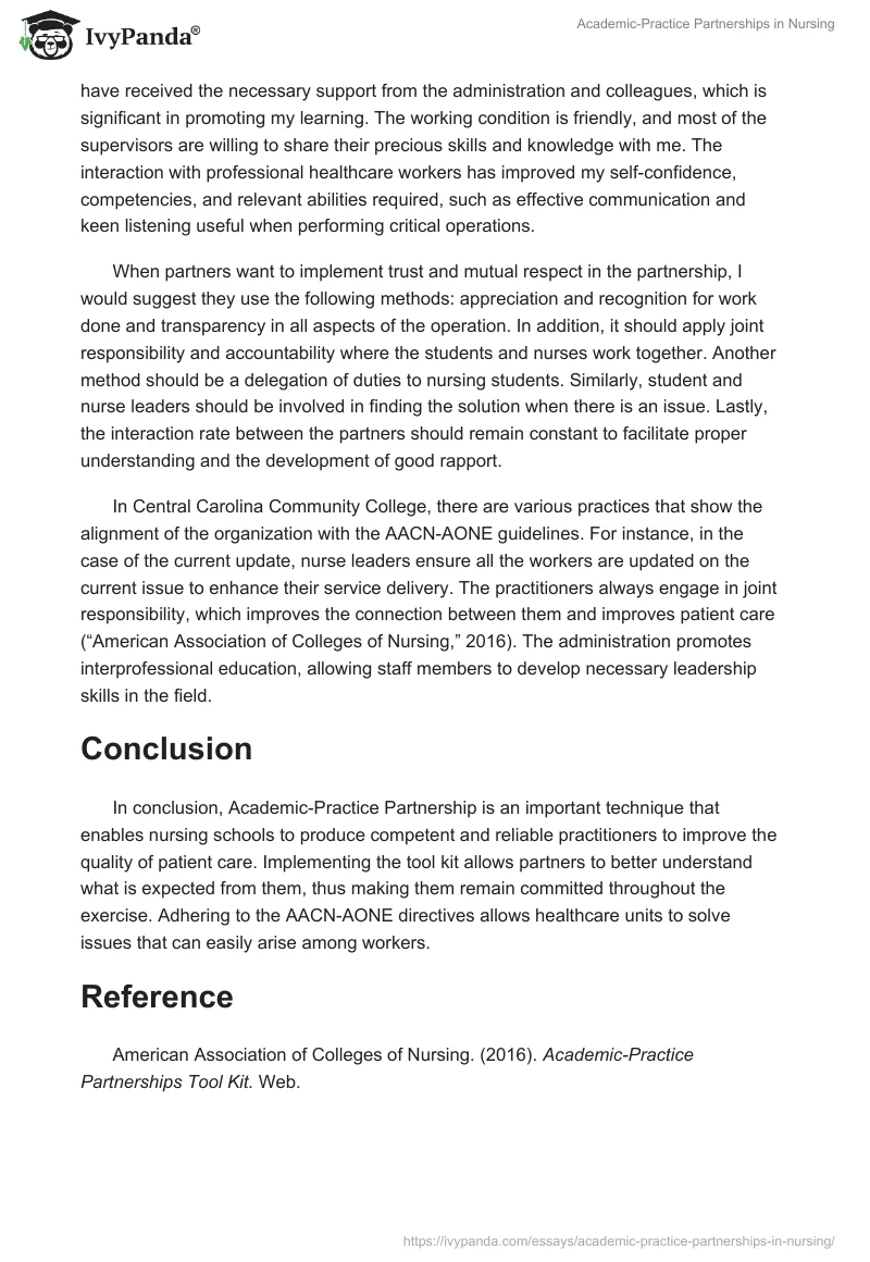 Academic-Practice Partnerships in Nursing. Page 2