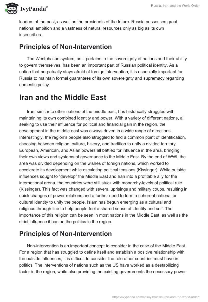 Russia, Iran, and the World Order. Page 2