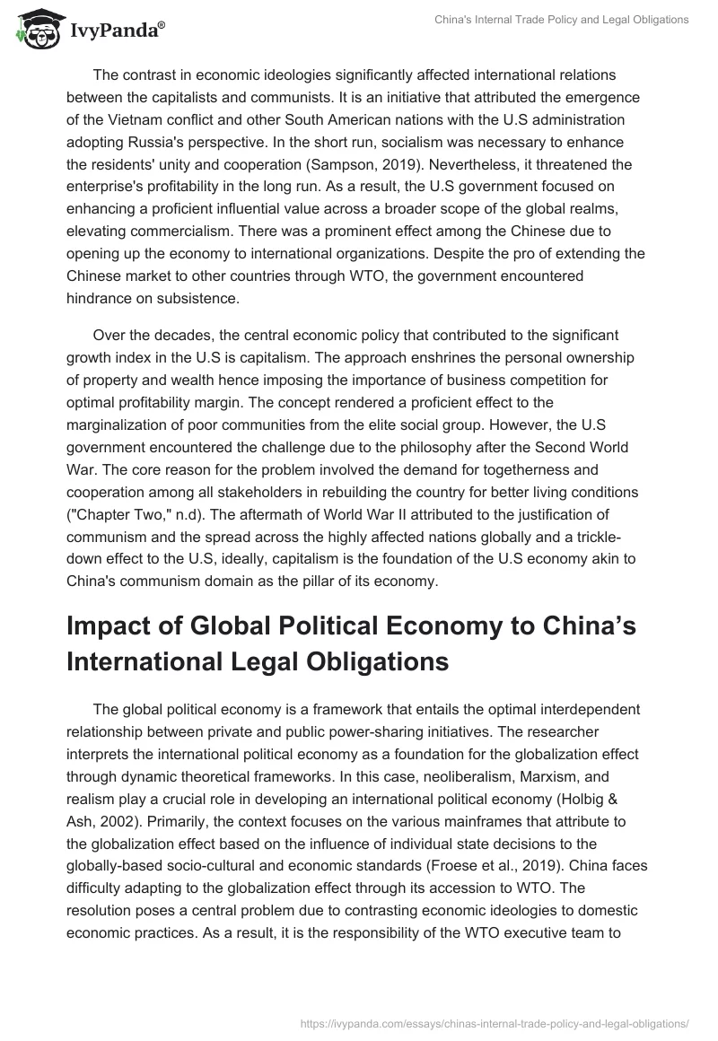 China's Internal Trade Policy and Legal Obligations. Page 2
