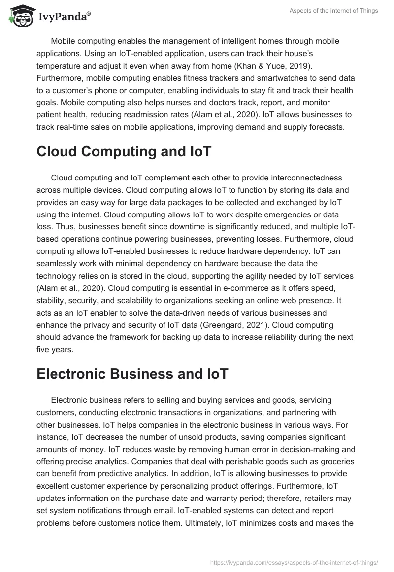 Aspects of the Internet of Things. Page 2