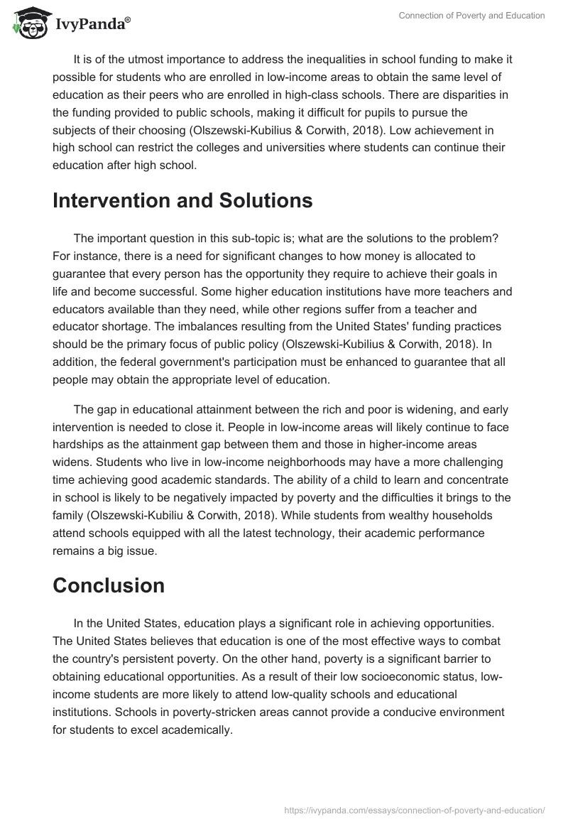Connection of Poverty and Education. Page 3