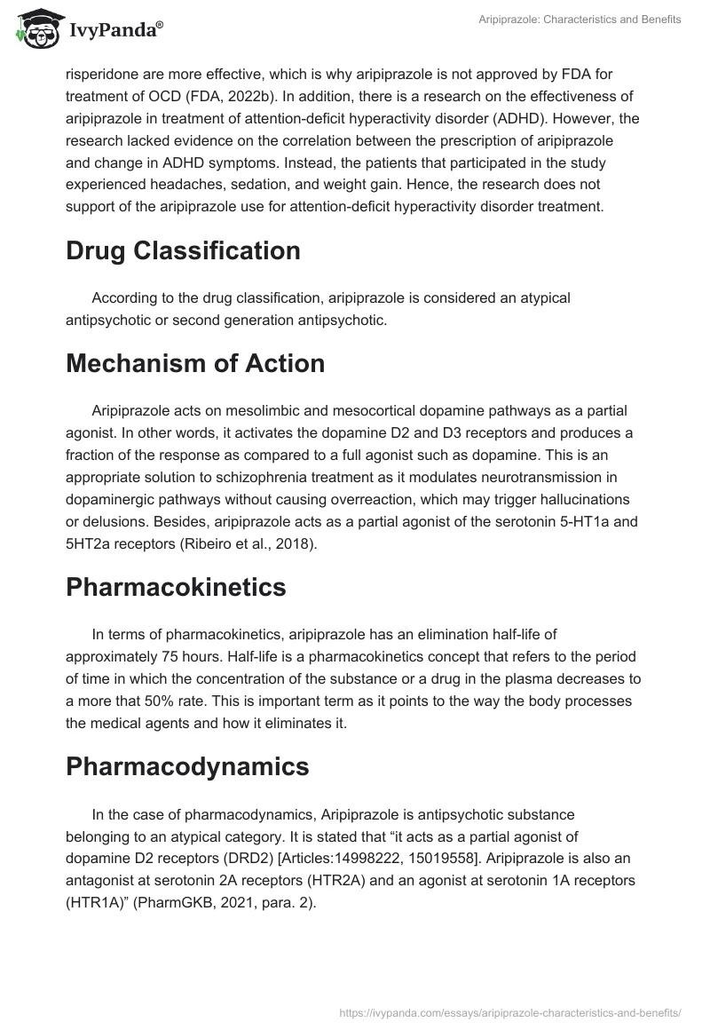 Aripiprazole: Characteristics and Benefits. Page 2