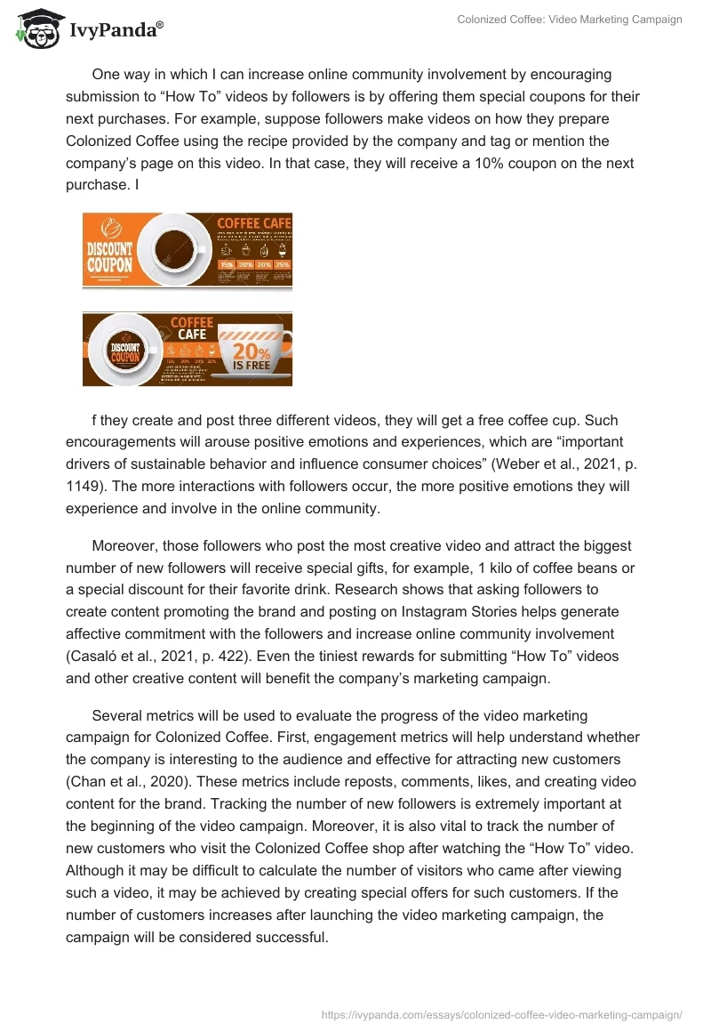 Colonized Coffee: Video Marketing Campaign. Page 4