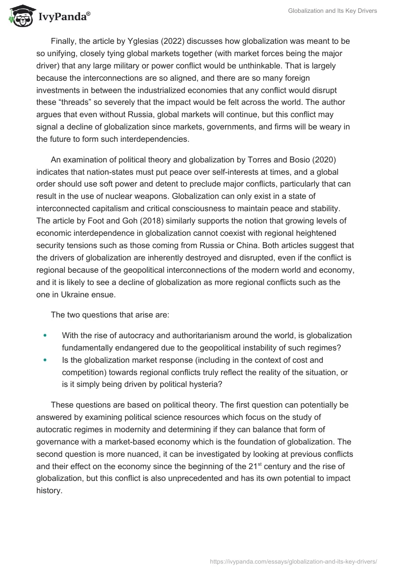 Globalization and Its Key Drivers. Page 2