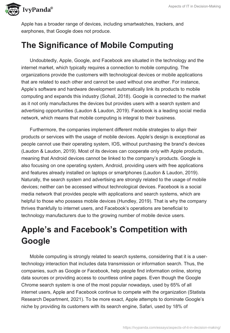 Aspects of IT in Decision-Making. Page 2