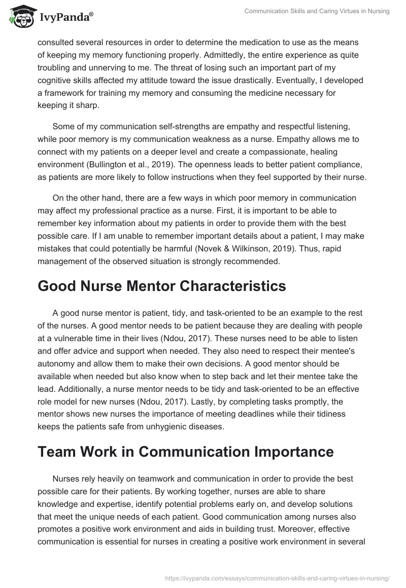 Communication Skills and Caring Virtues in Nursing. Page 2