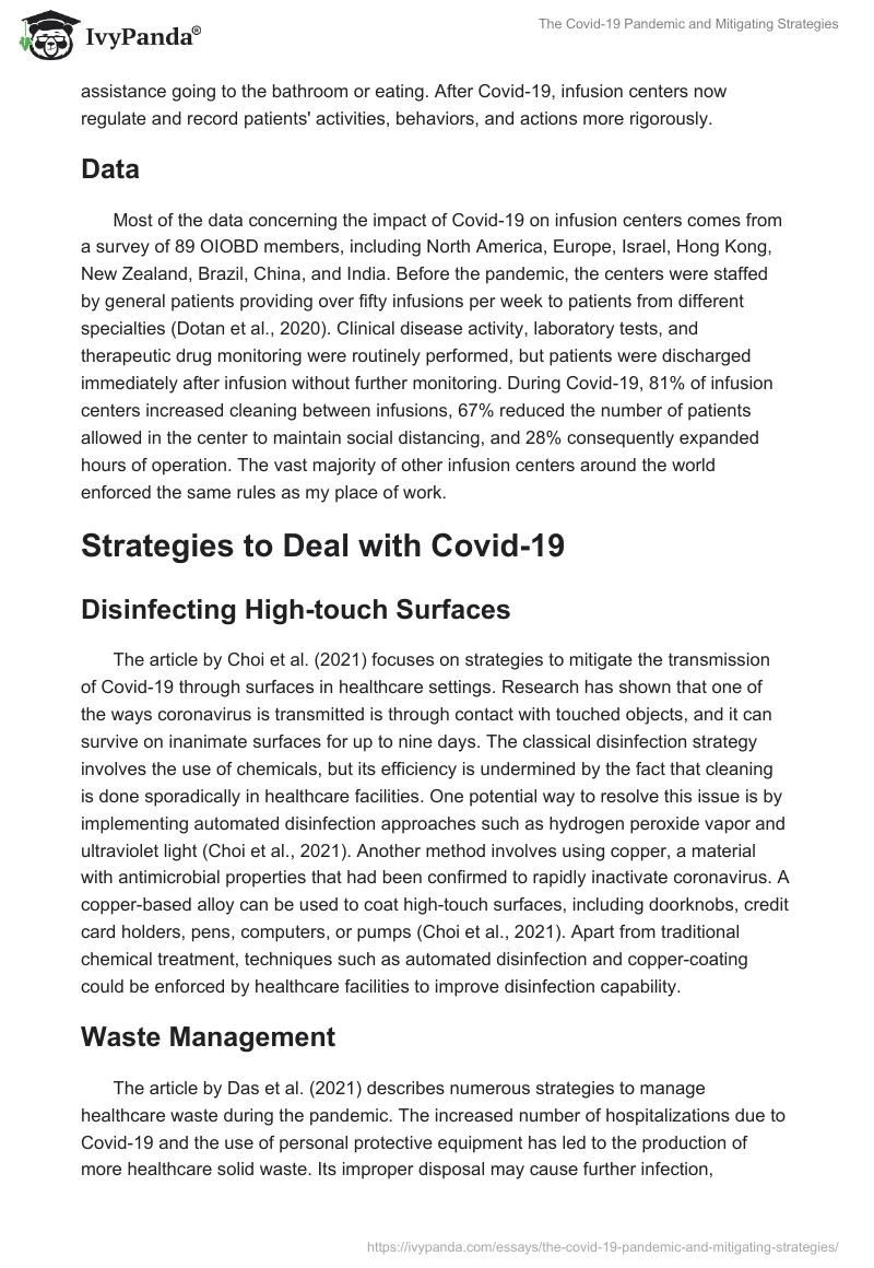 The Covid-19 Pandemic and Mitigating Strategies. Page 2