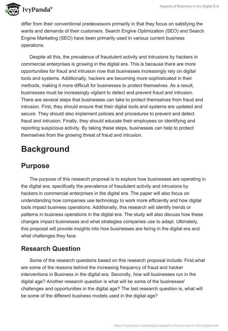 Aspects of Business in the Digital Era. Page 2