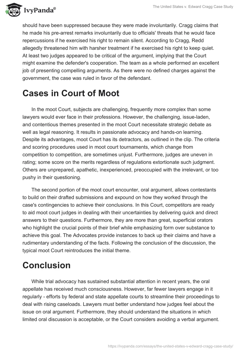 The United States v. Edward Cragg Case Study. Page 3