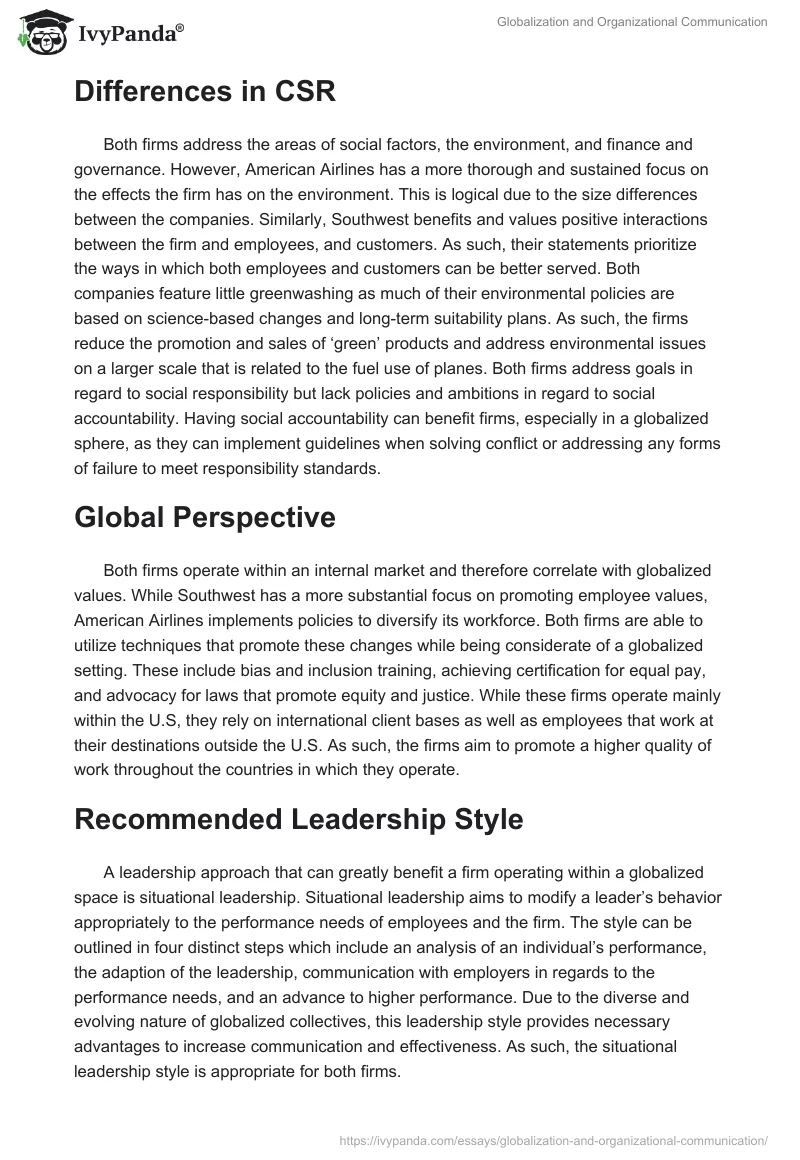 Globalization and Organizational Communication. Page 3