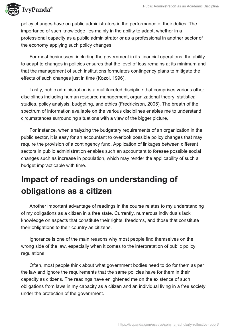 Public Administration as an Academic Discipline. Page 3