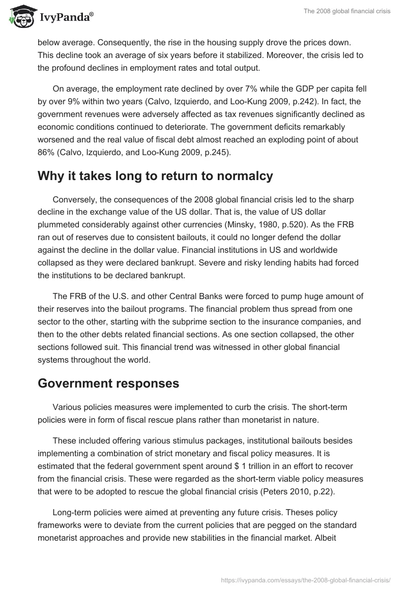 The 2008 global financial crisis. Page 4