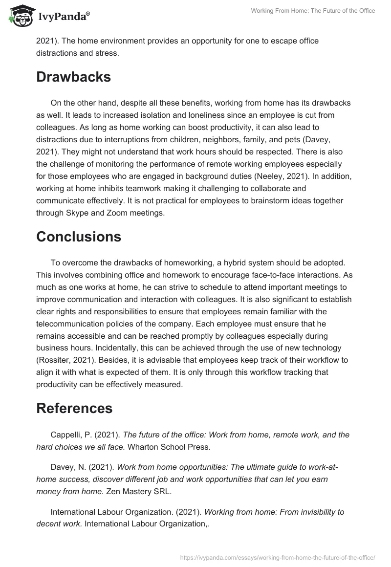Working From Home: The Future of the Office. Page 2