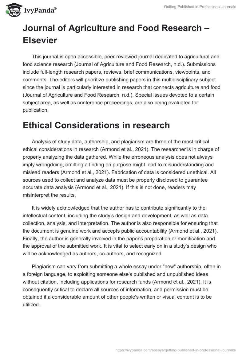Getting Published in Professional Journals. Page 2
