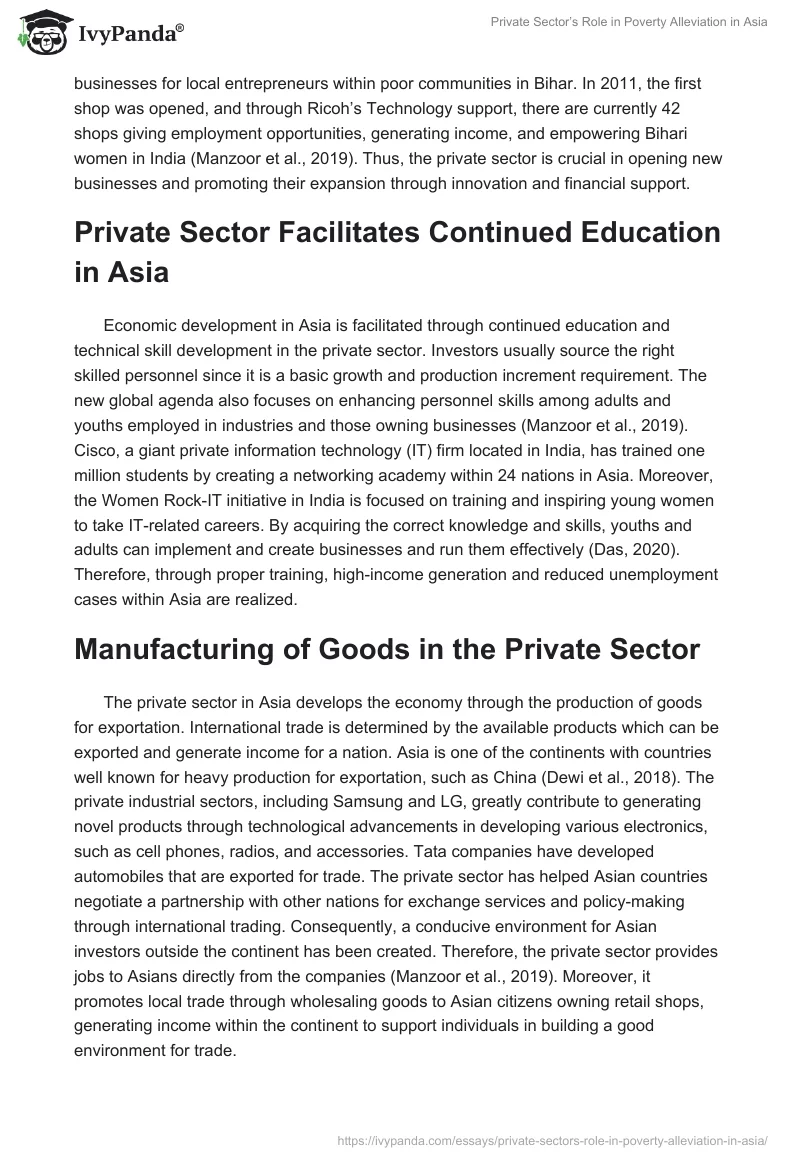 Private Sector’s Role in Poverty Alleviation in Asia. Page 2