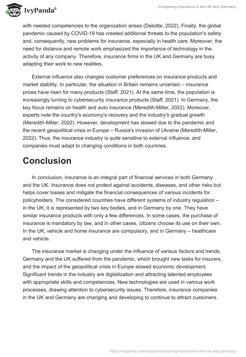 Comparing Insurance in the UK and Germany. Page 4