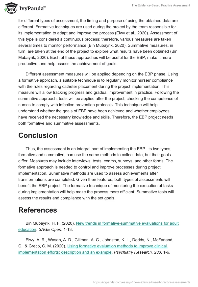 The Evidence-Based Practice Assessment. Page 2