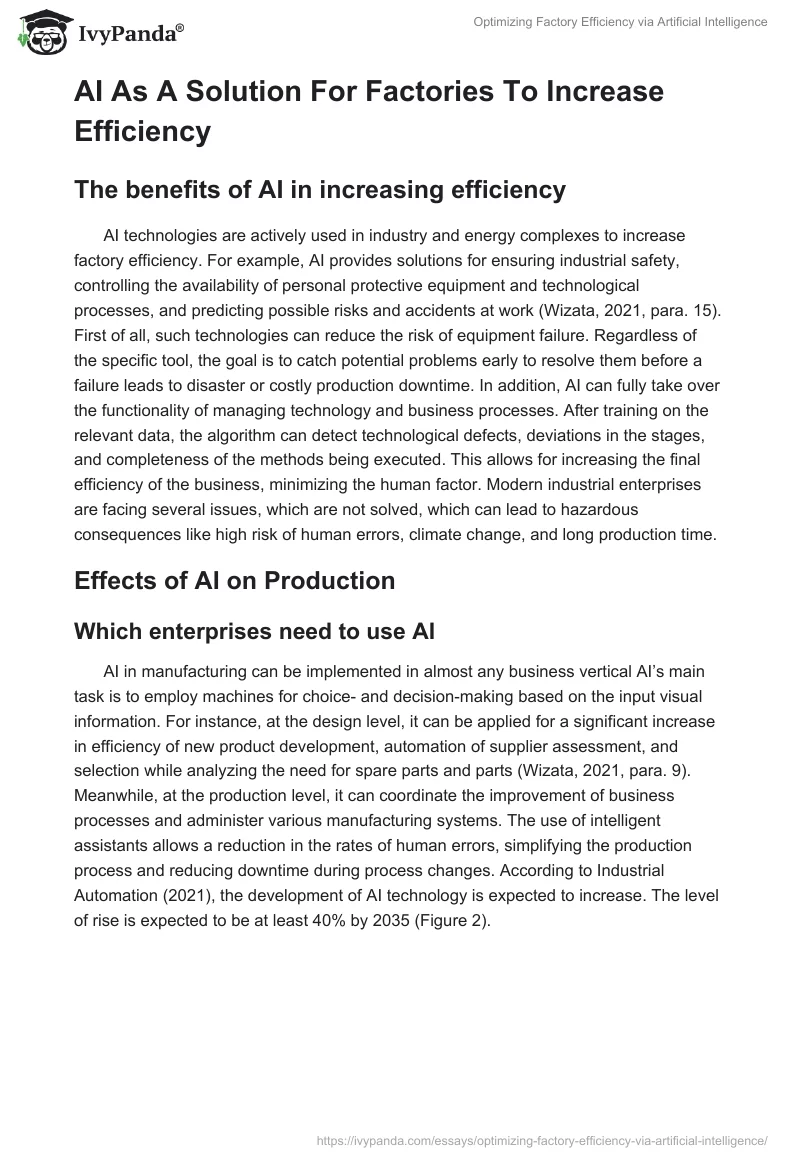 Optimizing Factory Efficiency via Artificial Intelligence. Page 5