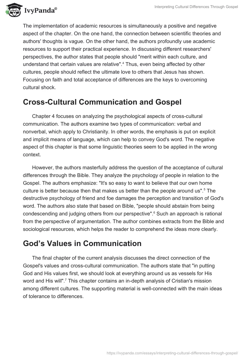 Interpreting Cultural Differences Through Gospel. Page 2