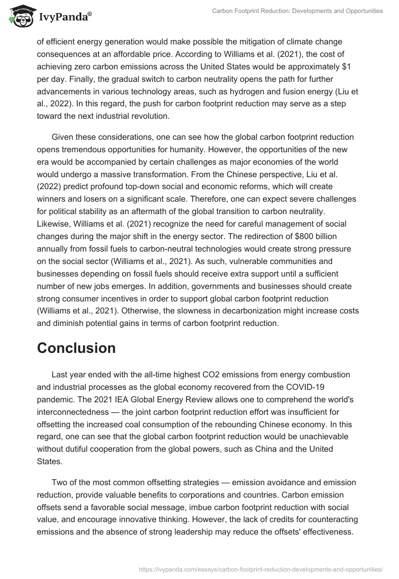 Carbon Footprint Reduction: Developments and Opportunities. Page 4