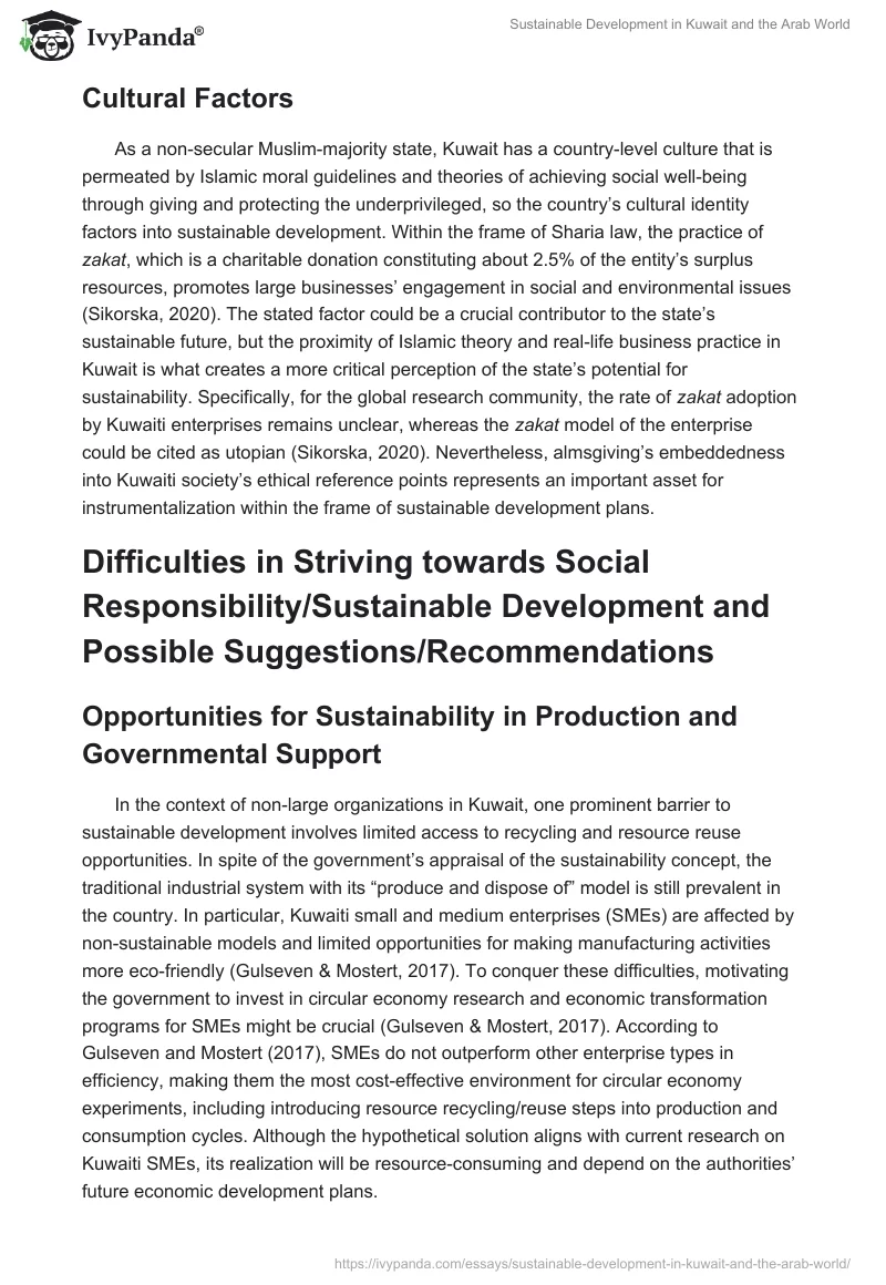 Sustainable Development in Kuwait and the Arab World. Page 5