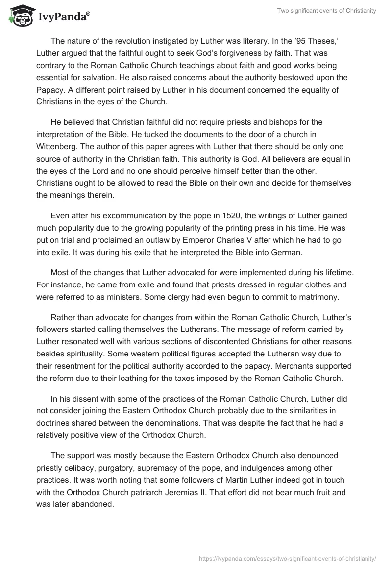 Two Significant Events of Christianity. Page 2